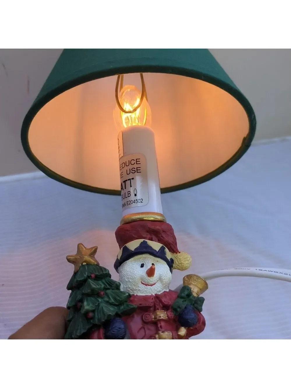Welcome Home Home Again SNOWMAN Festive Christmas Night Light RARE NIB